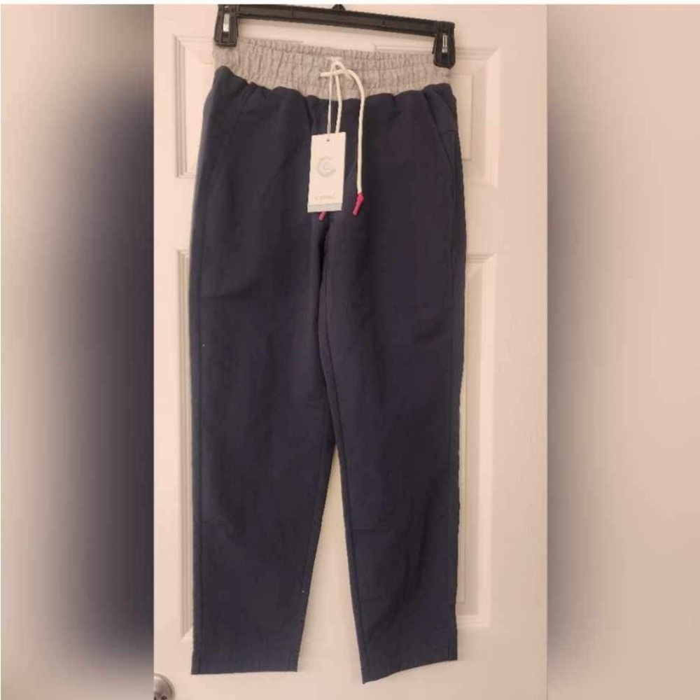 Johnny Was Calme Tapered Nylon Blue Grey Pant Size XS - Picture 2 of 8